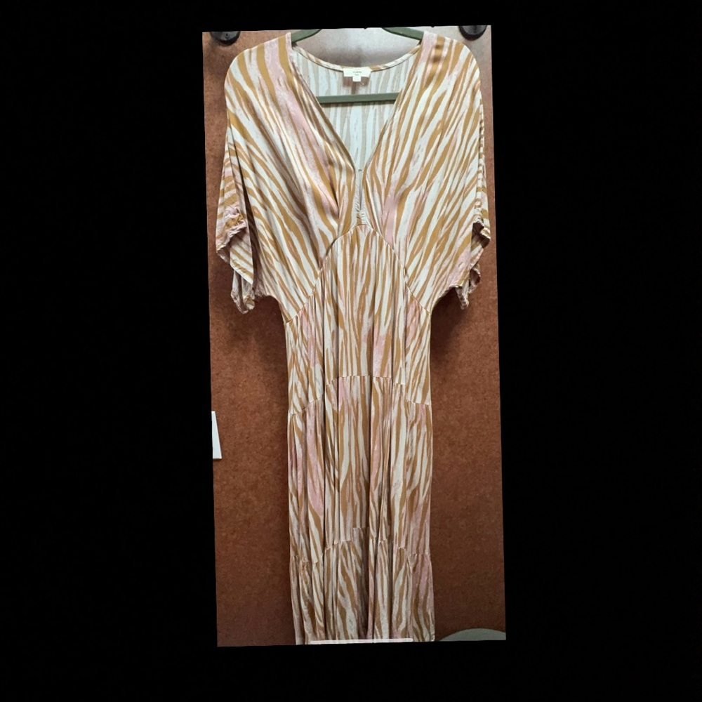 Striped V-Neck Maxi Dress